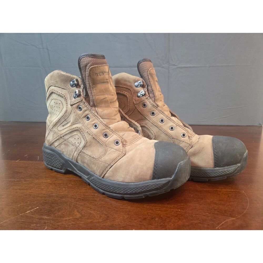 Red Wing 2454 Men’s 10 EH Safety Toe Work Boots Vibram Sole ASTM F2413‑18